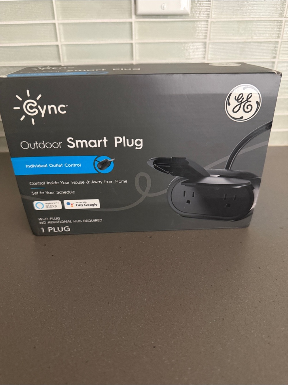 GE Cync Outdoor Smart Plug - Black